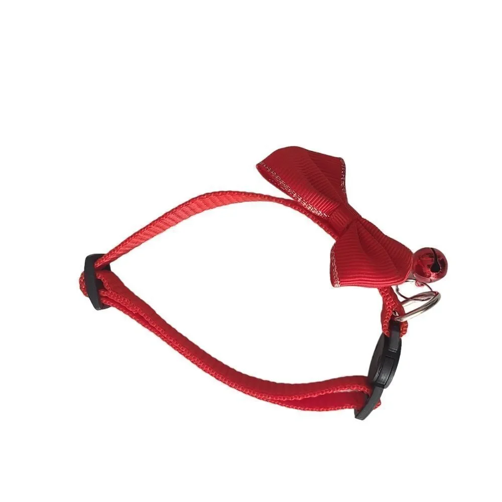 Breakaway Red Cat Collar with Bow‎ And Bell NEW